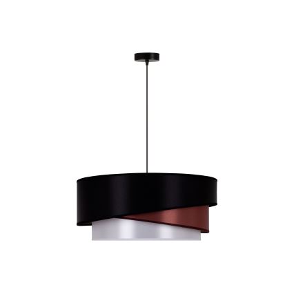 Duolla - Lustra ar auklu KOBO 1xE27/15W/230V d. 45 cm melna/bordo/sudraba
