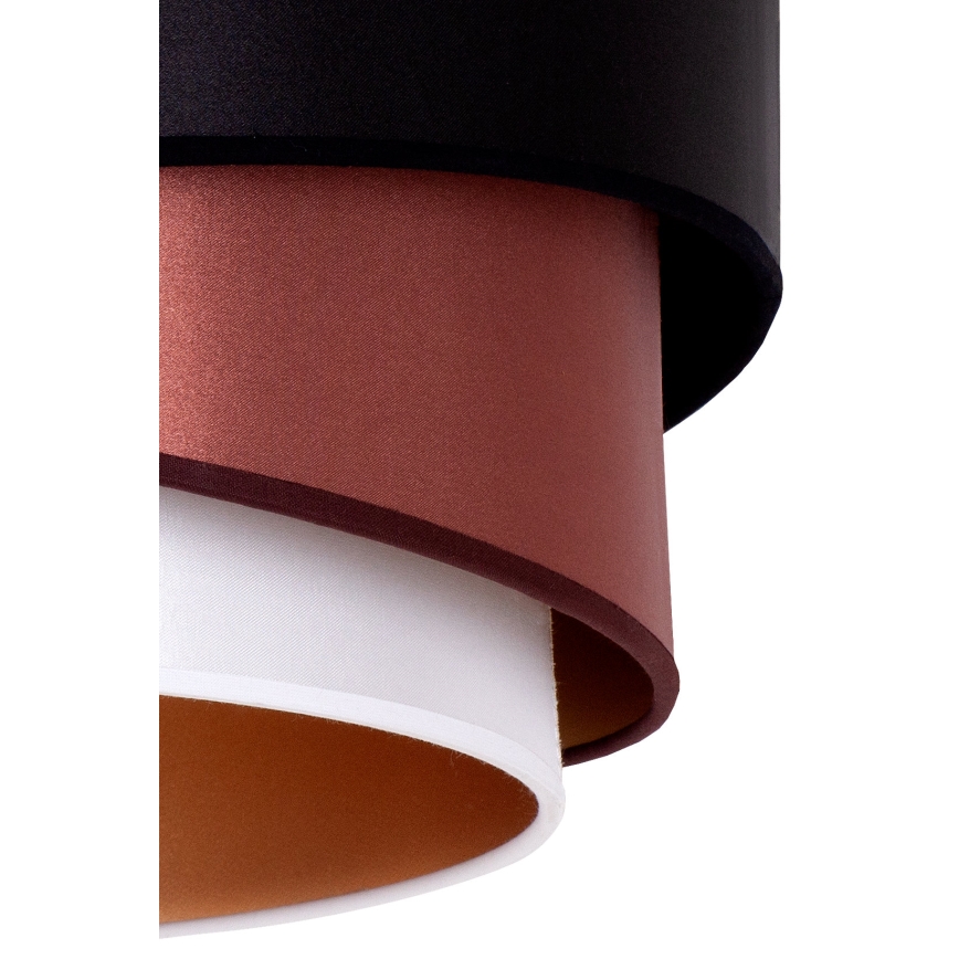 Duolla - Lustra ar auklu KOBO 1xE27/15W/230V d. 45 cm melna/bordo/sudraba