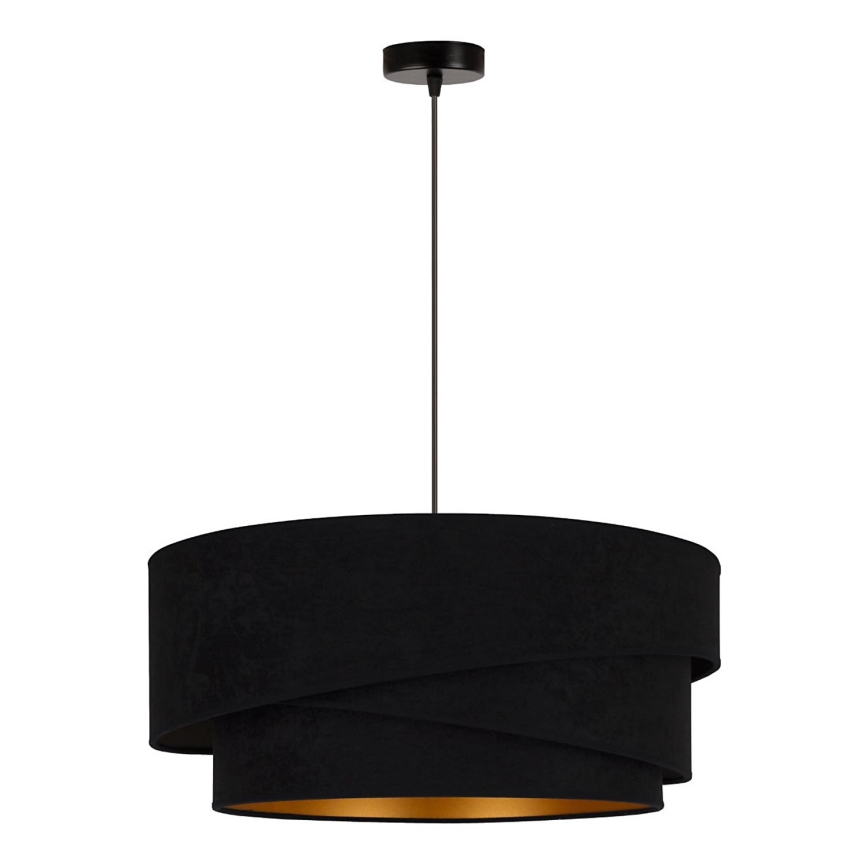 Duolla - Lustra ar auklu KOBO 1xE27/15W/230V d. 45 cm melna/zelta