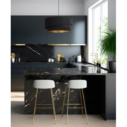 Duolla - Lustra ar auklu KOBO 1xE27/15W/230V d. 45 cm melna/zelta