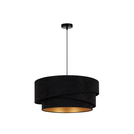 Duolla - Lustra ar auklu KOBO 1xE27/15W/230V d. 45 cm melna/zelta