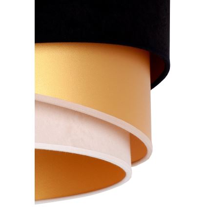 Duolla - Lustra ar auklu KOBO 1xE27/15W/230V d. 45 cm melna/zelta/krēmkrāsa