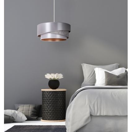 Duolla - Lustra ar auklu KOBO 1xE27/15W/230V d. 45 cm sudraba/zelta