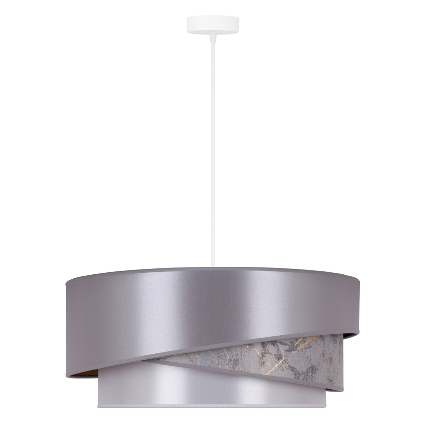 Duolla - Lustra ar auklu KOBO 1xE27/15W/230V d. 45 cm sudraba/zelta