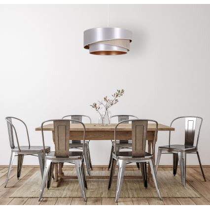 Duolla - Lustra ar auklu KOBO 1xE27/15W/230V d. 45 cm sudraba/zelta