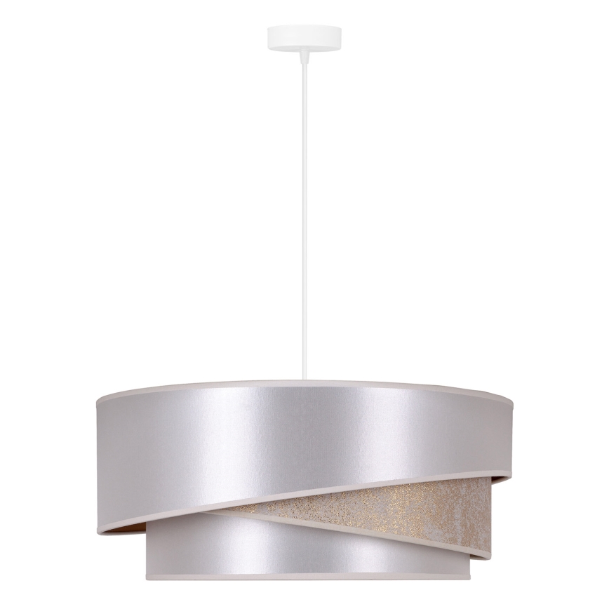 Duolla - Lustra ar auklu KOBO 1xE27/15W/230V d. 45 cm sudraba/zelta