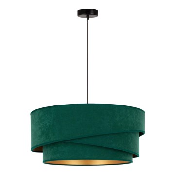 Duolla - Lustra ar auklu KOBO 1xE27/15W/230V d. 45 cm zaļa/zelta