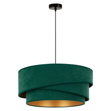 Duolla - Lustra ar auklu KOBO 1xE27/15W/230V d. 45 cm zaļa/zelta