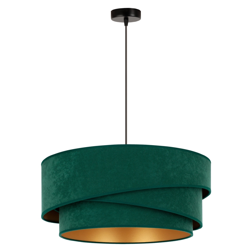 Duolla - Lustra ar auklu KOBO 1xE27/15W/230V d. 45 cm zaļa/zelta
