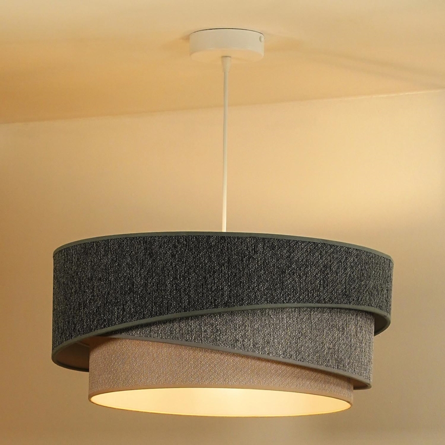 Duolla - Lustra ar auklu KOBO ECO RECYCLING 1xE27/15W/230V d. 45 cm zaļa/pelēka/krēmkrāsa