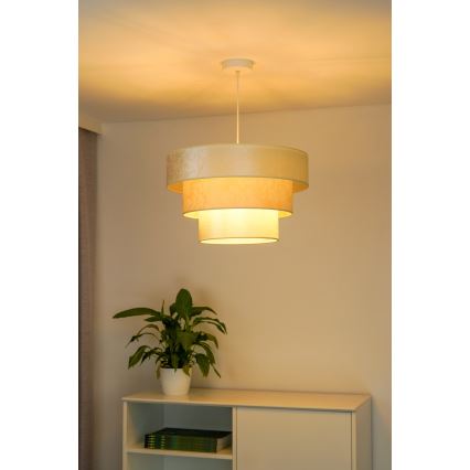 Duolla - Lustra ar auklu LUNETA 1xE27/40W/230V d. 45 cm krēmkrāsa