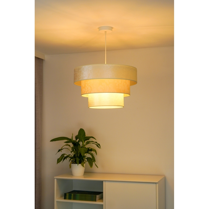 Duolla - Lustra ar auklu LUNETA 1xE27/40W/230V d. 45 cm krēmkrāsa