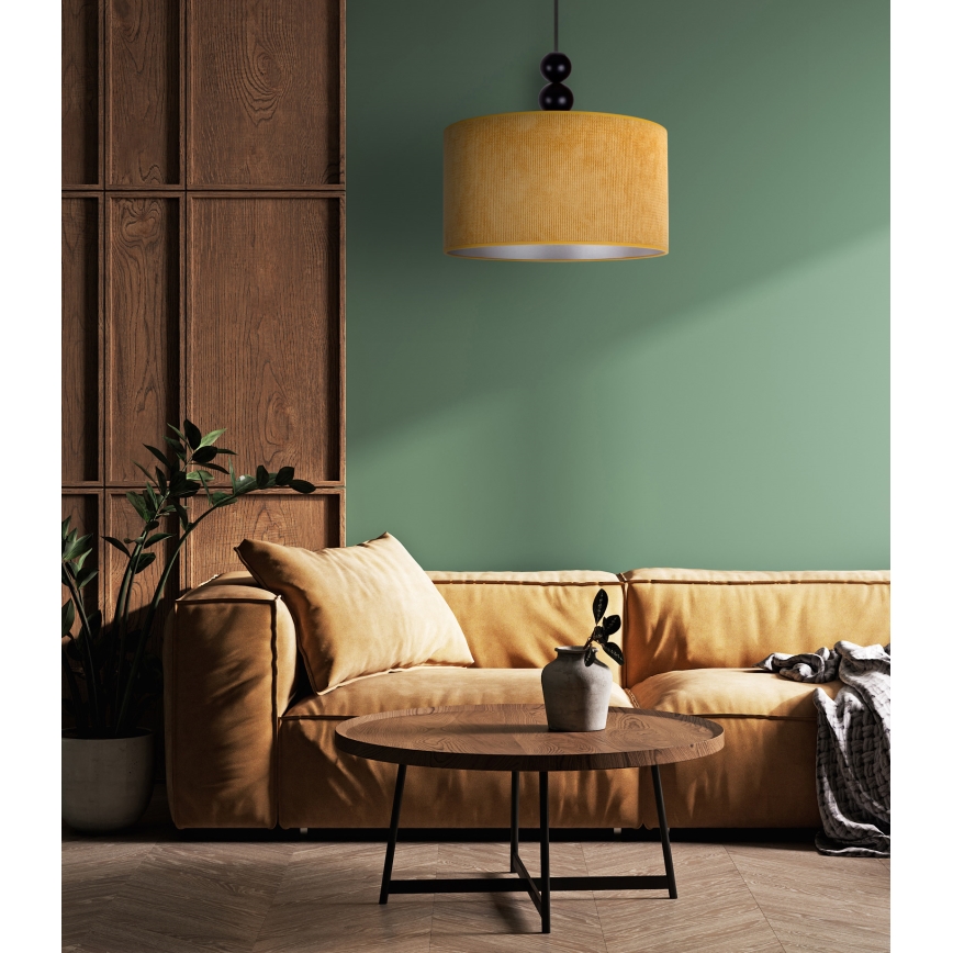 Duolla - Lustra ar auklu LYON 1xE27/15W/230V d. 40 cm dzeltena