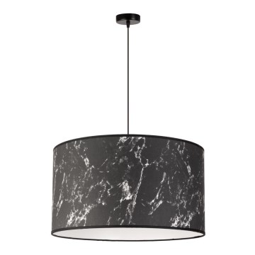 Duolla - Lustra ar auklu MARBLE 1xE27/40W/230V d. 45 cm melna/balta