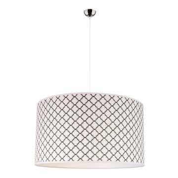 Duolla - Lustra ar auklu MAROKO 1xE27/40W/230V d. 45 cm balta/melna