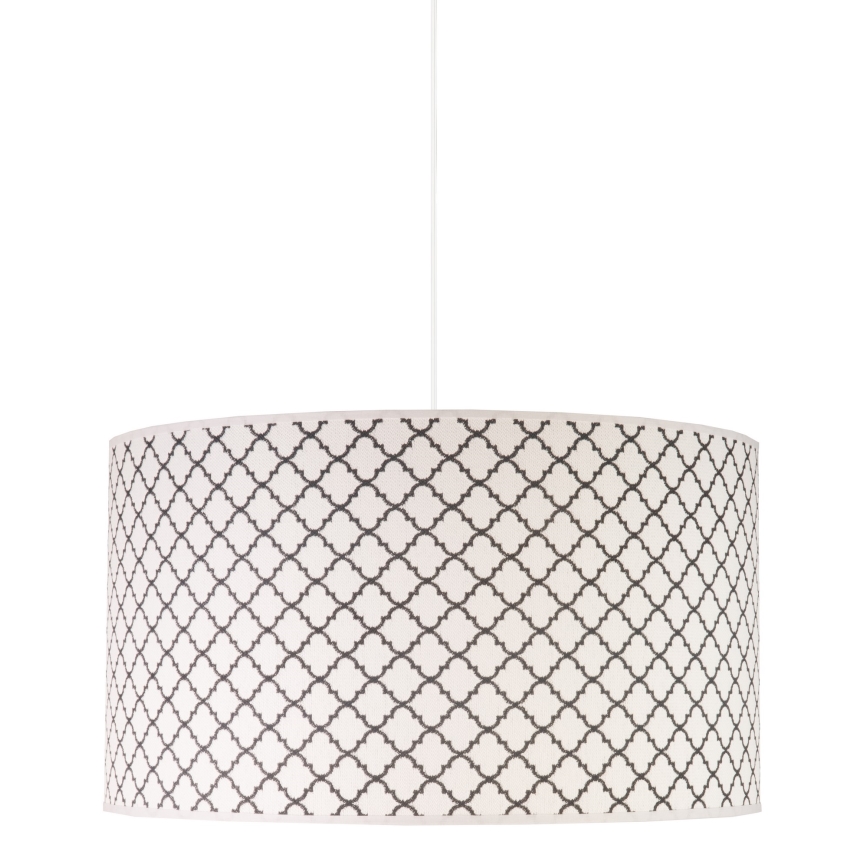 Duolla - Lustra ar auklu MAROKO 1xE27/40W/230V d. 45 cm balta/melna