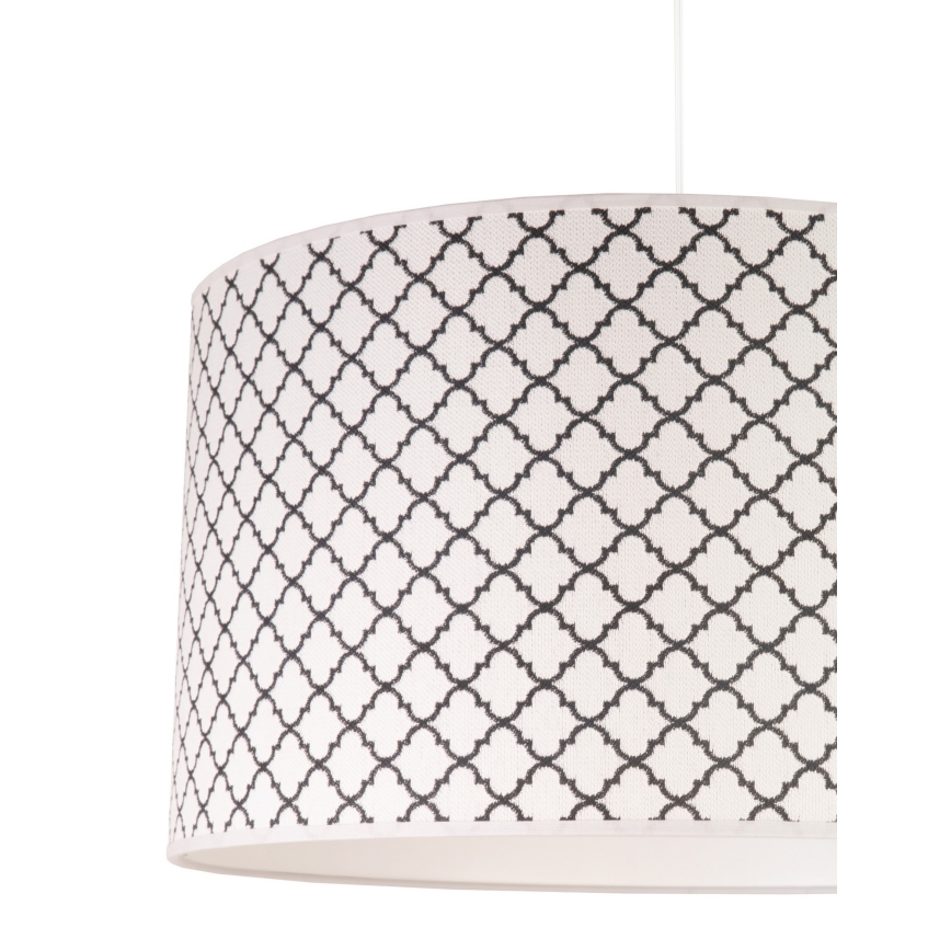 Duolla - Lustra ar auklu MAROKO 1xE27/40W/230V d. 45 cm balta/melna