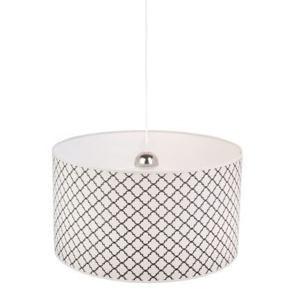 Duolla - Lustra ar auklu MAROKO 1xE27/40W/230V d. 45 cm balta/melna