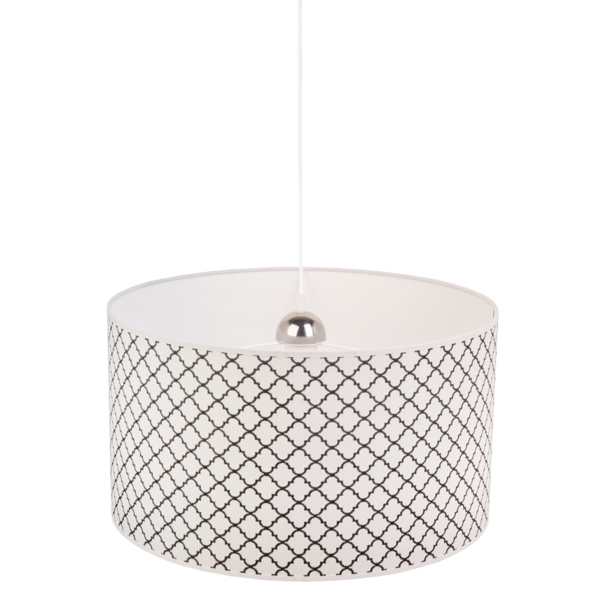 Duolla - Lustra ar auklu MAROKO 1xE27/40W/230V d. 45 cm balta/melna