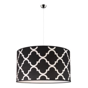 Duolla - Lustra ar auklu MAROKO 1xE27/40W/230V d. 45 cm melna/balta