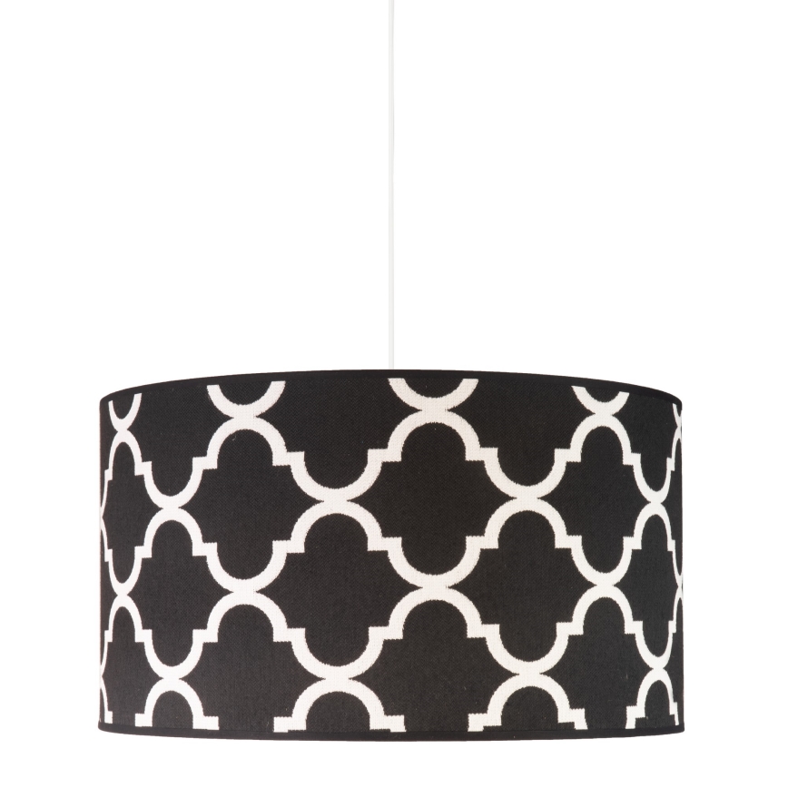 Duolla - Lustra ar auklu MAROKO 1xE27/40W/230V d. 45 cm melna/balta