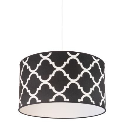 Duolla - Lustra ar auklu MAROKO 1xE27/40W/230V d. 45 cm melna/balta
