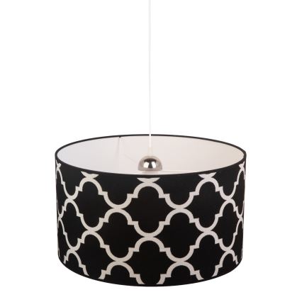 Duolla - Lustra ar auklu MAROKO 1xE27/40W/230V d. 45 cm melna/balta