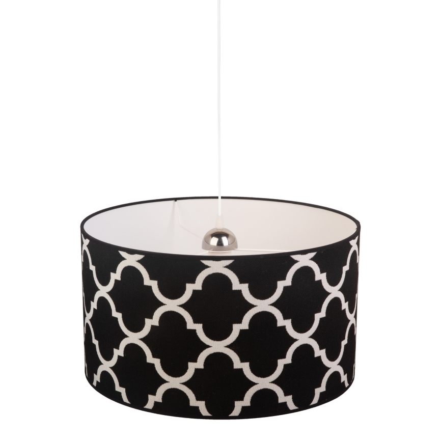 Duolla - Lustra ar auklu MAROKO 1xE27/40W/230V d. 45 cm melna/balta
