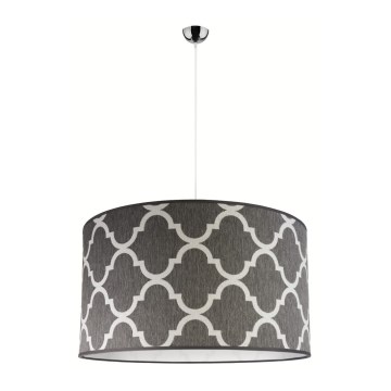 Duolla - Lustra ar auklu MAROKO 1xE27/40W/230V d. 45 cm pelēka/balta