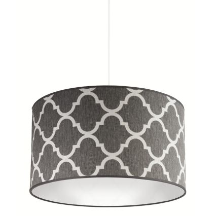 Duolla - Lustra ar auklu MAROKO 1xE27/40W/230V d. 45 cm pelēka/balta