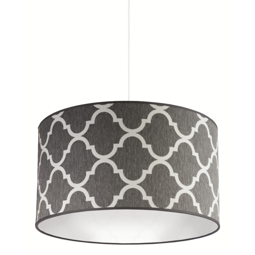 Duolla - Lustra ar auklu MAROKO 1xE27/40W/230V d. 45 cm pelēka/balta