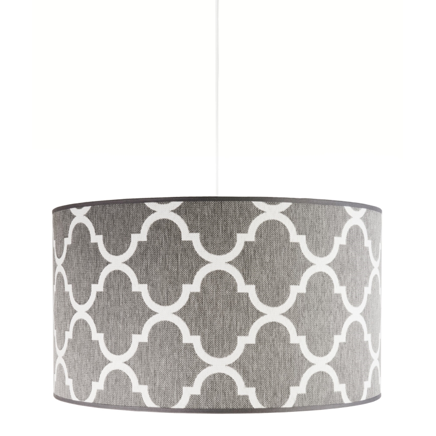 Duolla - Lustra ar auklu MAROKO 1xE27/40W/230V d. 45 cm pelēka/balta
