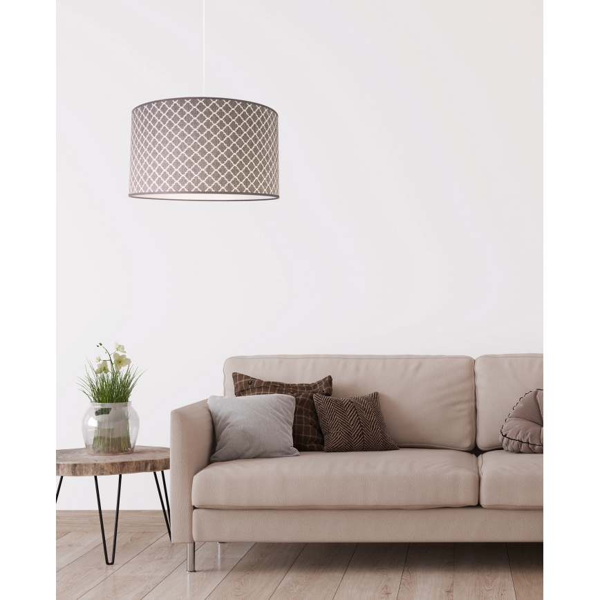 Duolla - Lustra ar auklu MAROKO 1xE27/40W/230V d. 45 cm pelēka