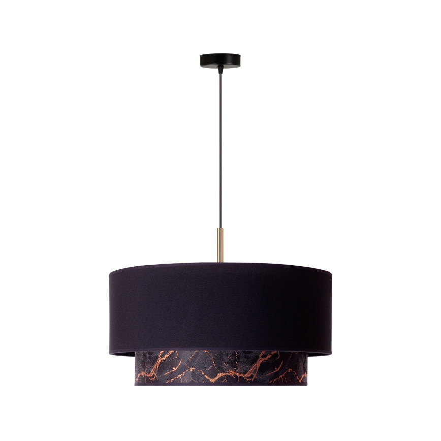 Duolla - Lustra ar auklu NANTES 1xE27/15W/230V d. 45 cm melna/varš