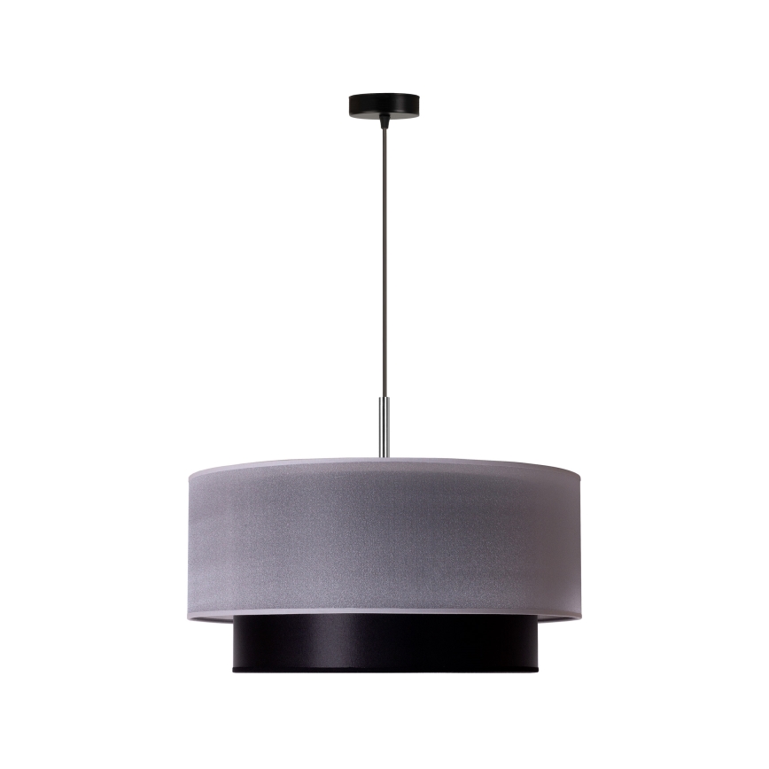 Duolla - Lustra ar auklu NANTES 1xE27/15W/230V d. 45 cm sudraba/melna