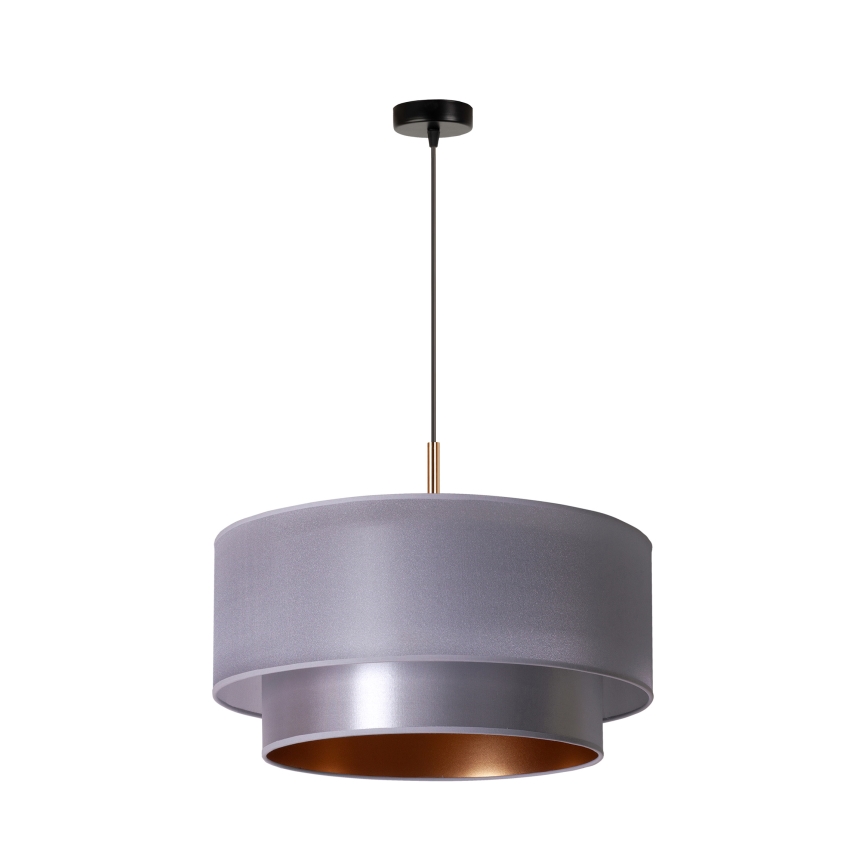 Duolla - Lustra ar auklu NANTES 1xE27/15W/230V d. 45 cm sudraba/varš