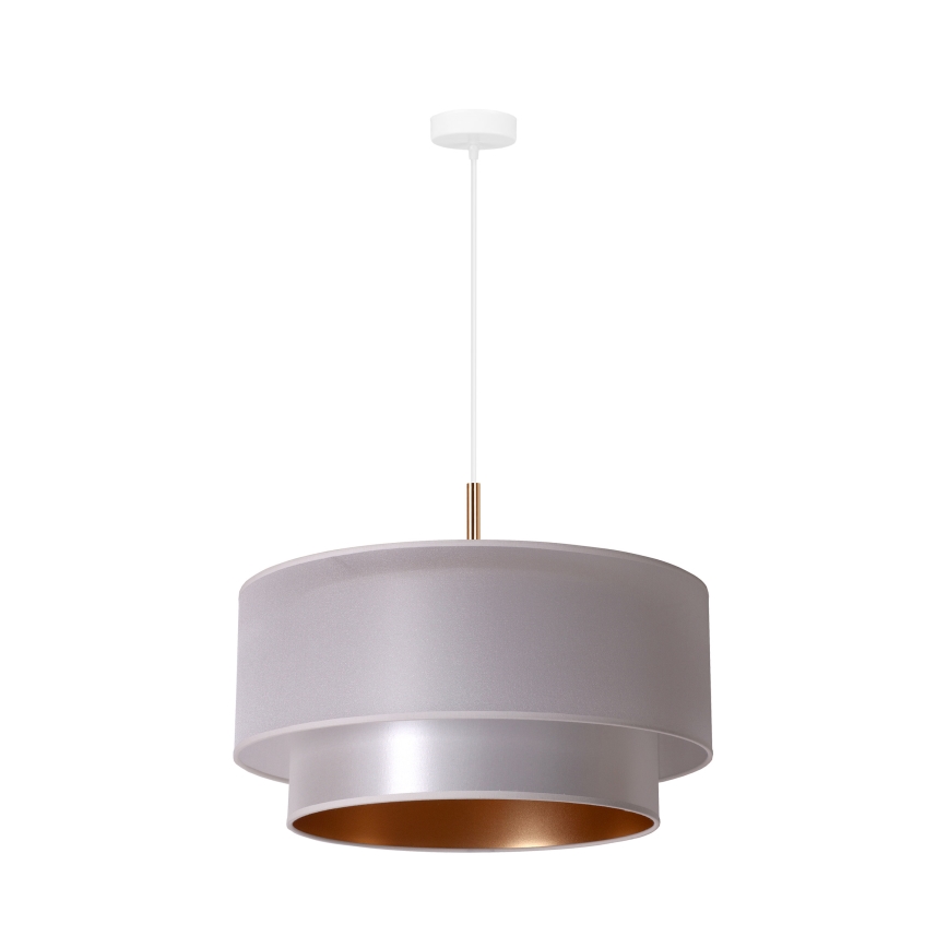 Duolla - Lustra ar auklu NANTES 1xE27/15W/230V d. 45 cm sudraba/varš