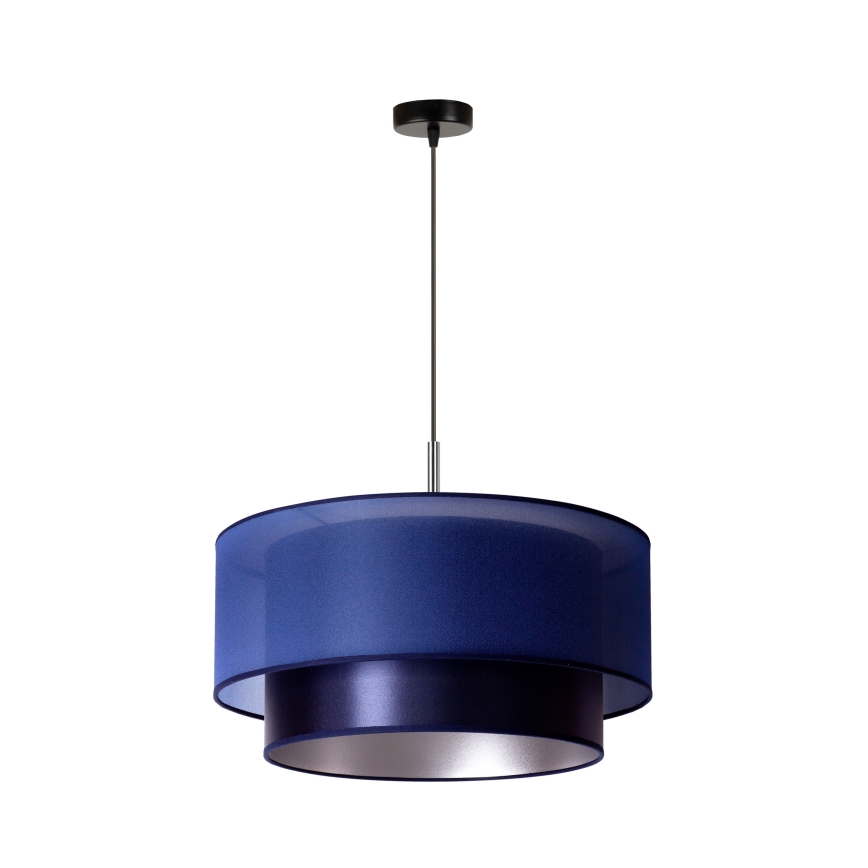 Duolla - Lustra ar auklu NANTES 1xE27/15W/230V d. 45 cm zila/sudraba