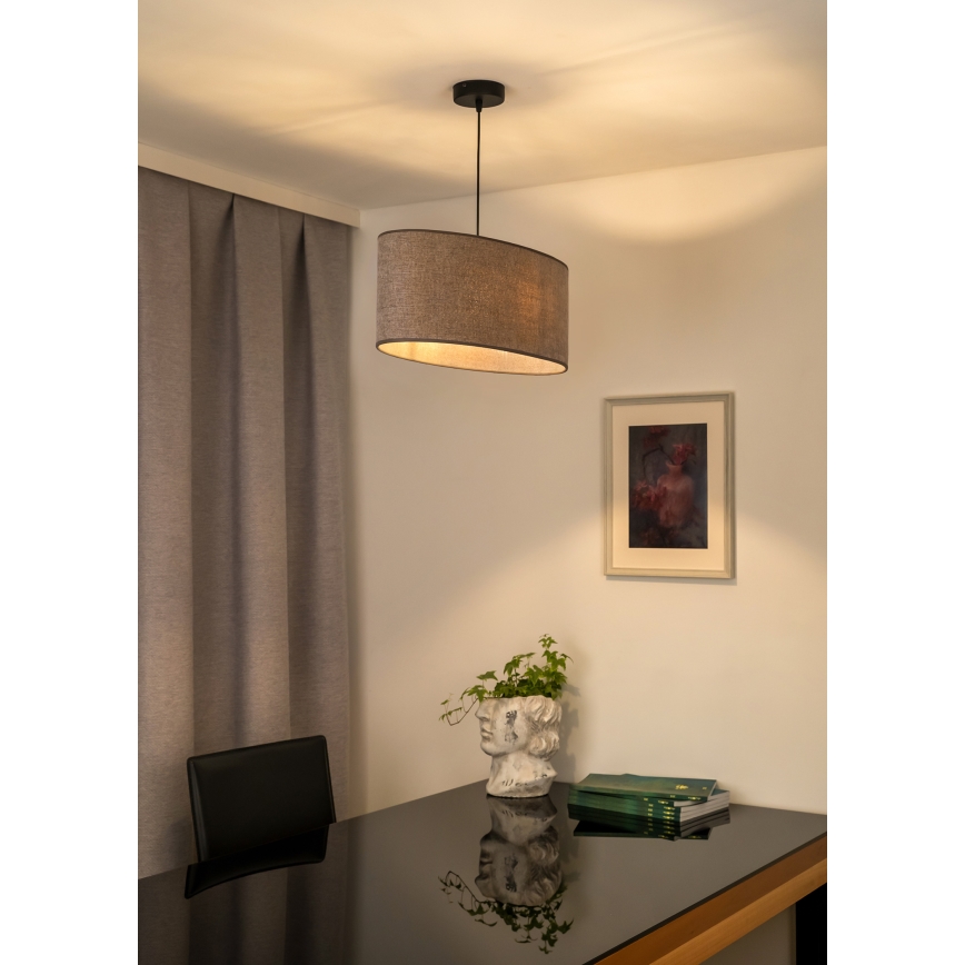 Duolla - Lustra ar auklu OVAL 1xE27/15W/230V brūna