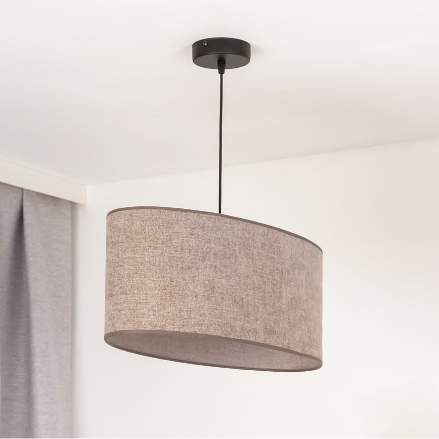 Duolla - Lustra ar auklu OVAL 1xE27/15W/230V brūna