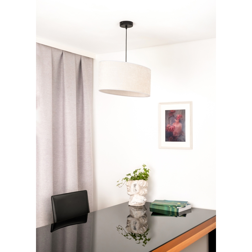 Duolla - Lustra ar auklu OVAL 1xE27/15W/230V pelēka