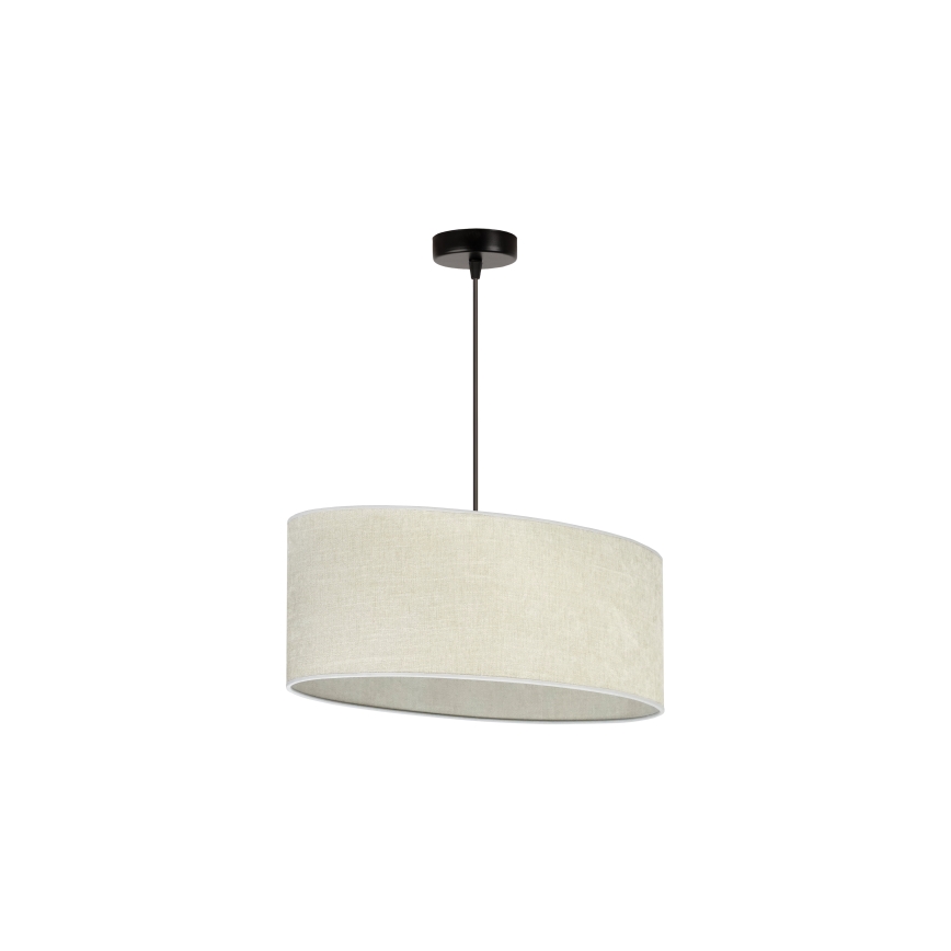 Duolla - Lustra ar auklu OVAL 1xE27/15W/230V pelēka