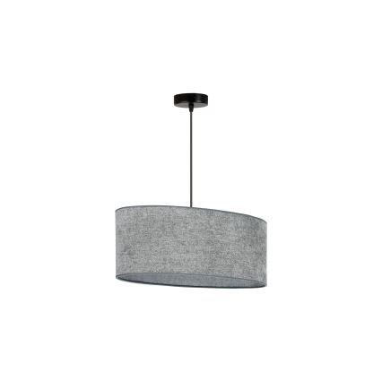 Duolla - Lustra ar auklu OVAL 1xE27/15W/230V pelēka