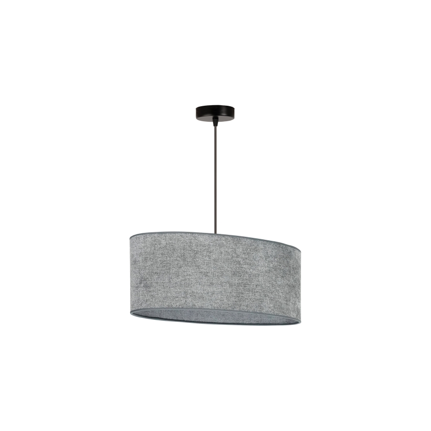 Duolla - Lustra ar auklu OVAL 1xE27/15W/230V pelēka