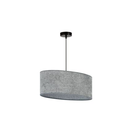 Duolla - Lustra ar auklu OVAL 1xE27/15W/230V pelēka
