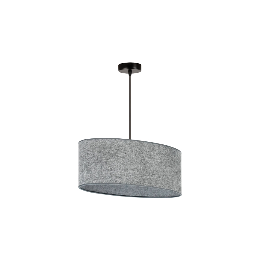 Duolla - Lustra ar auklu OVAL 1xE27/15W/230V pelēka