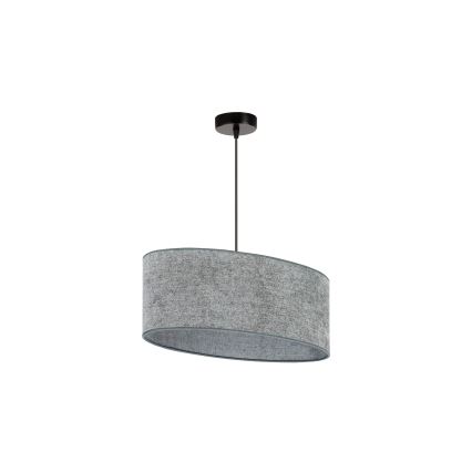 Duolla - Lustra ar auklu OVAL 1xE27/15W/230V pelēka
