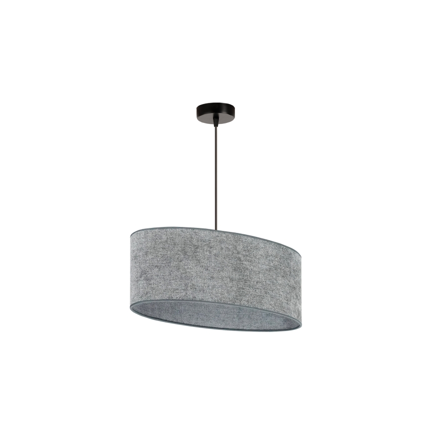 Duolla - Lustra ar auklu OVAL 1xE27/15W/230V pelēka