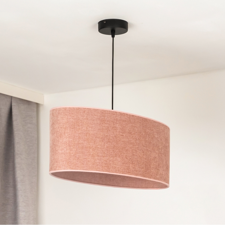 Duolla - Lustra ar auklu OVAL 1xE27/15W/230V rozā