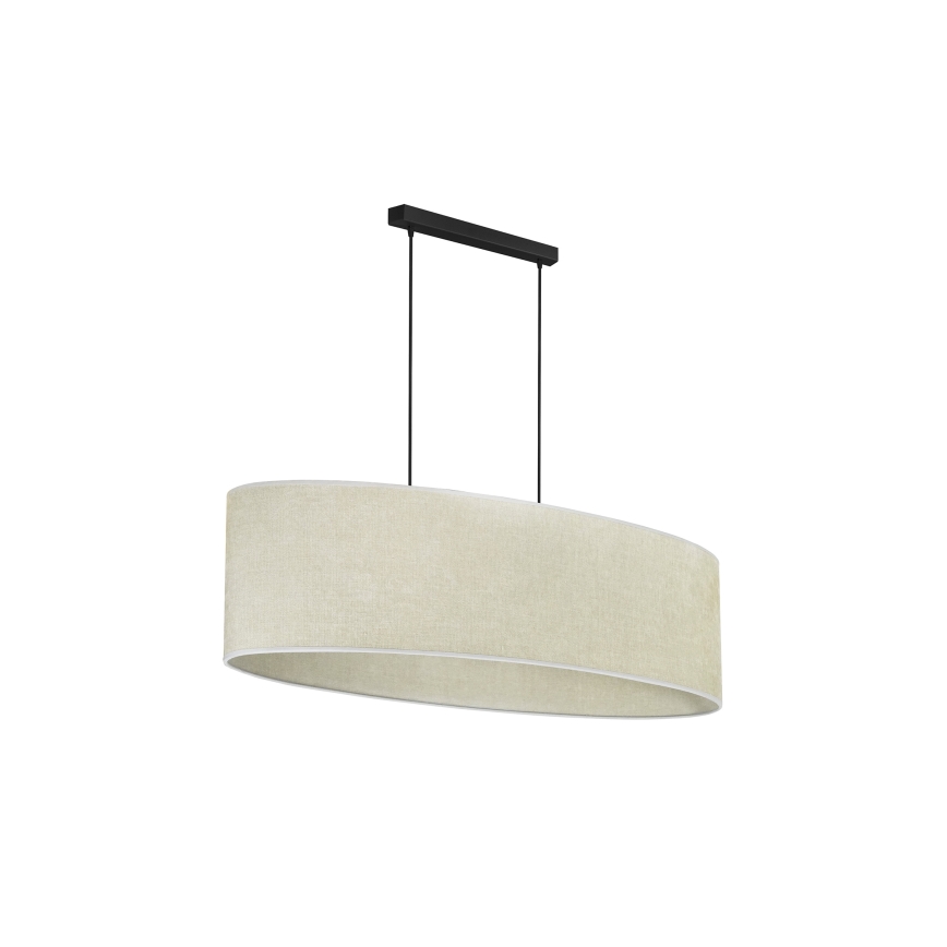 Duolla - Lustra ar auklu OVAL 2xE27/15W/230V pelēka